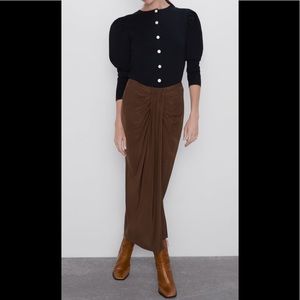 🩵 ZARA Knit Black Cardigan with Buttons